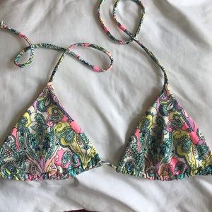 Victoria’s Secret paisley triangle bikini top